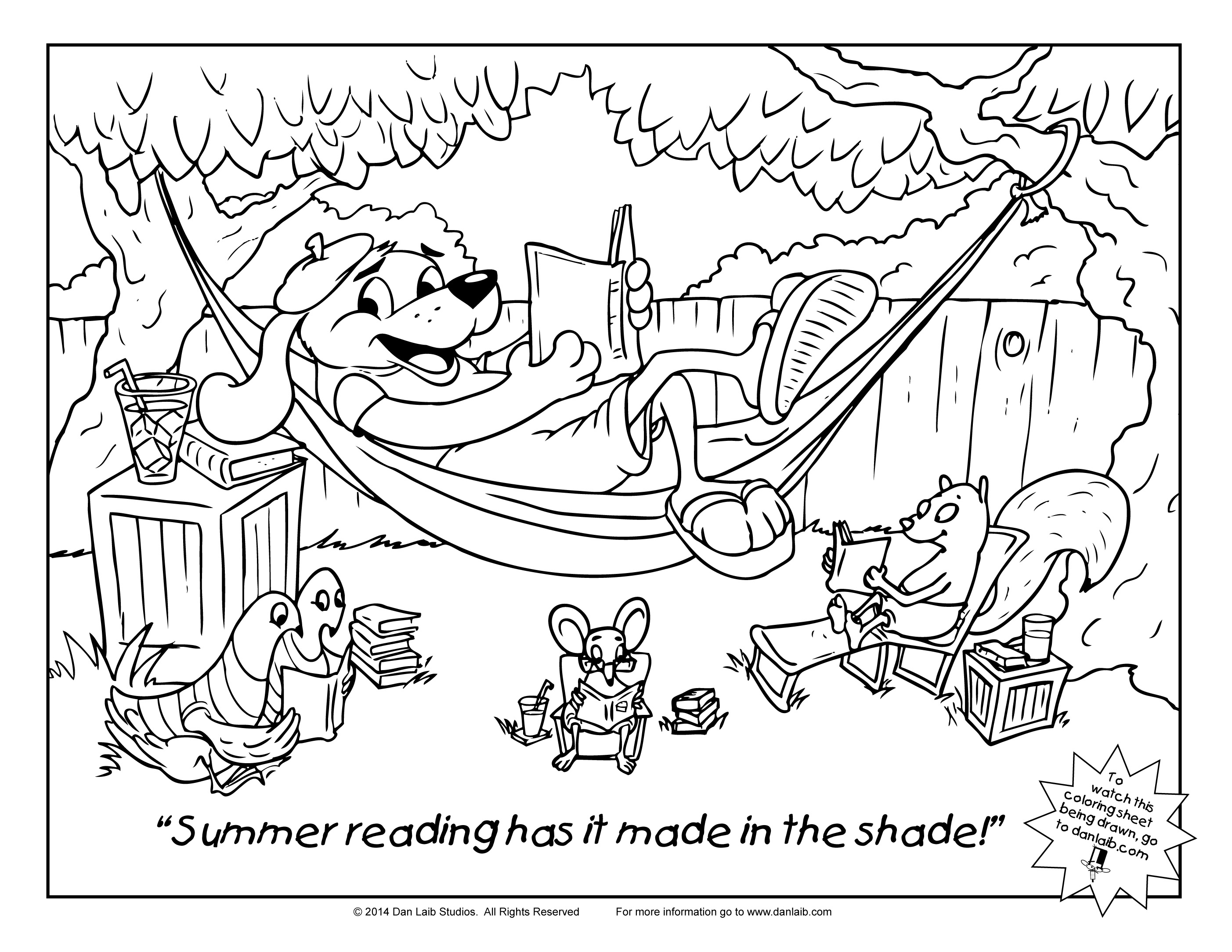 Coloring Sheet Summer Reading Dan Gogh s Magic And Art